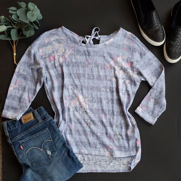 Lauren Conrad Lightweight Floral Sweater - Picture 1 of 8